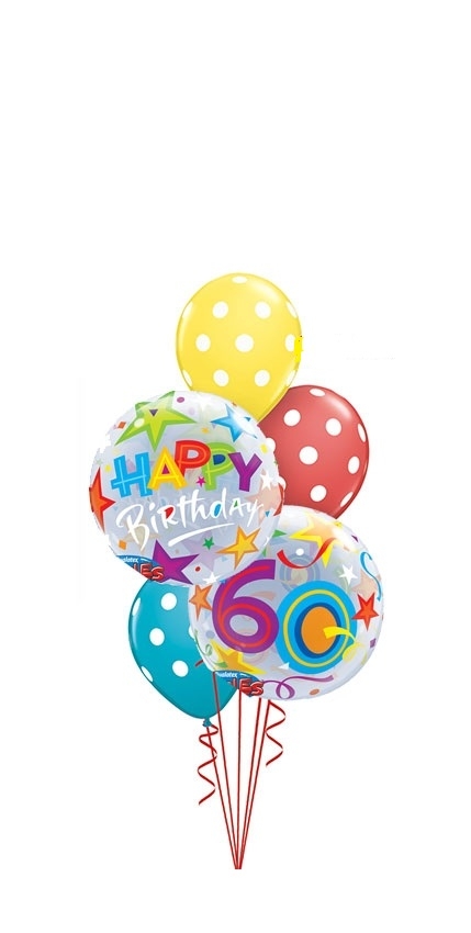 Milestone 60th Birthday Bouquet Bubble