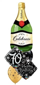 Milestone 70th Birthday Champagne Bouquet 14