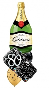 Milestone 80th Birthday Champagne Bouquet 16