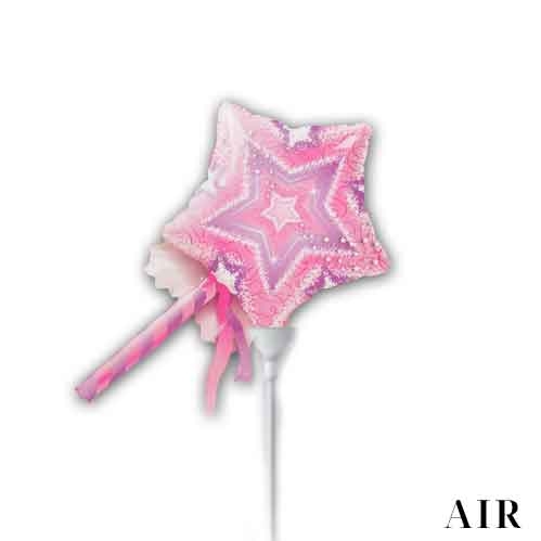 Magic Wand - 9" Mini Shape Mylar Foil Balloon AIR-FILL