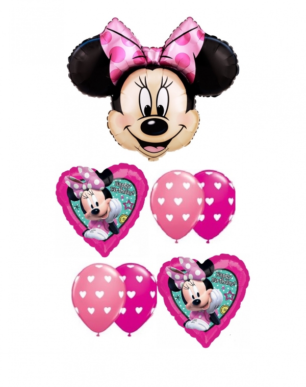 Minnie Mouse Birthday Balloon Bouquet 9 