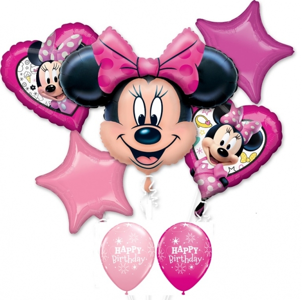 Minnie Mouse Birthday Balloon Bouquet