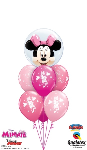 Minnie Mouse Double Bubble Balloon Bouquet 1