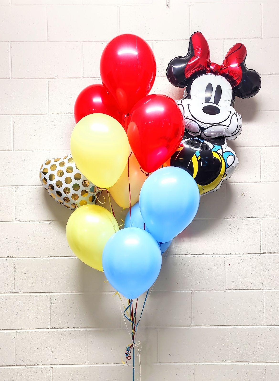 Minnie Mouse Primary Colour Balloon Bouqet