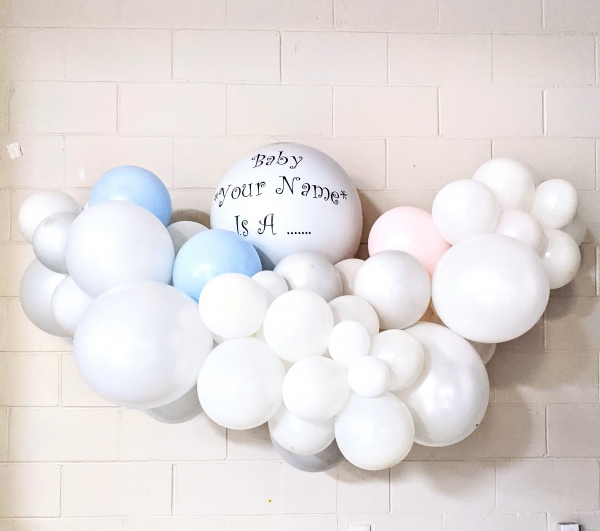 [7FT] Custom Print Gender Reveal Chunky Garland