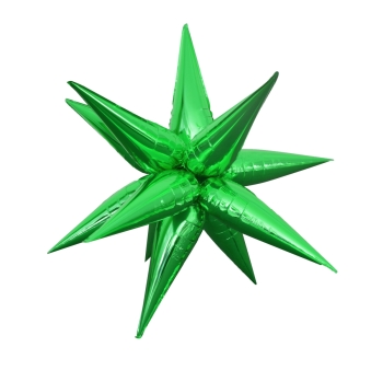 Multi Balloon Green Magic Star Starburst