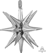 Multi Balloon Silver Magic Star Starburst