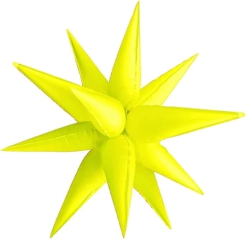 Multi Balloon Yellow Magic Star Starburst