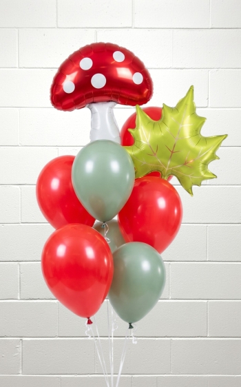 Mushroom and leaf Fall Autumn Balloon Bouquet