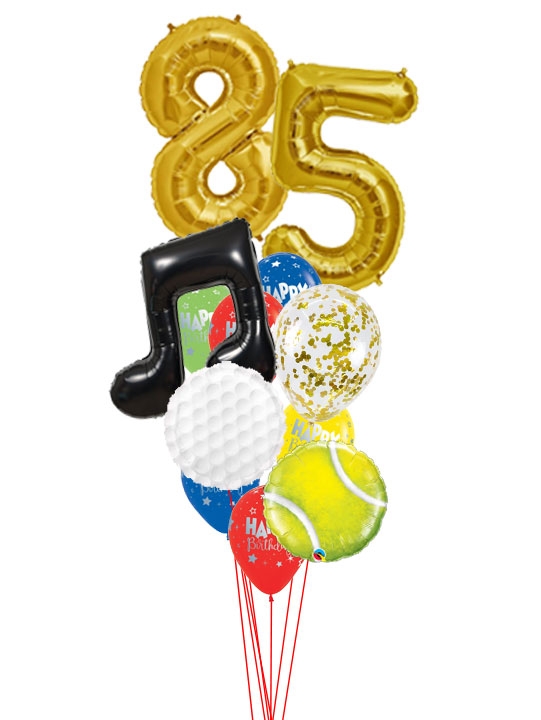 Music & Sports Birthday Bouquet Pick your Age