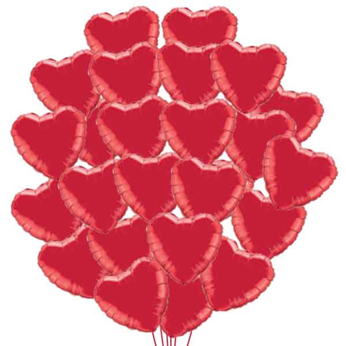 25 Hearts For You Foil Mylar Balloon Bouquet