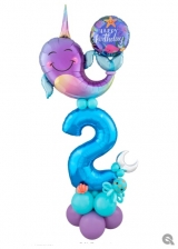 Narwhal Pink An Age Birthday Stand Up 