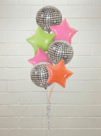 Neon Stars and Disco Themed Latex-Free Bouquet