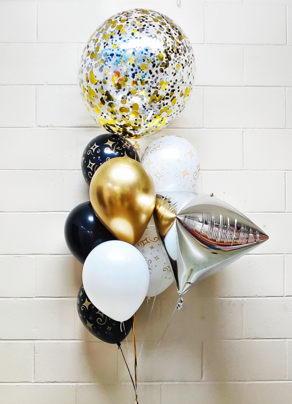 New Year Diamond Radiance Balloon Bouquet