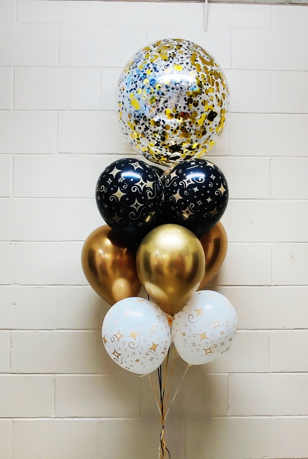 New Year Radiance Balloon Bouquet of 10