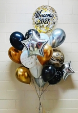 New Year Radiance Custom Print Jumbo Balloon Bouquet