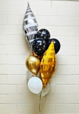 New Year Radiance Taper Balloon Bouquet
