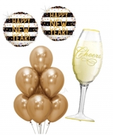 New Years Champagne Glass balloon bouquet