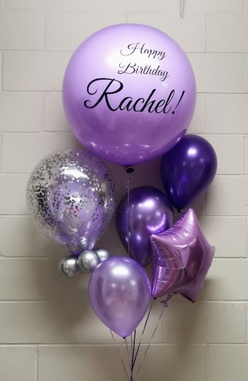 Nova Custom Birthday Name Bouquet In Purple