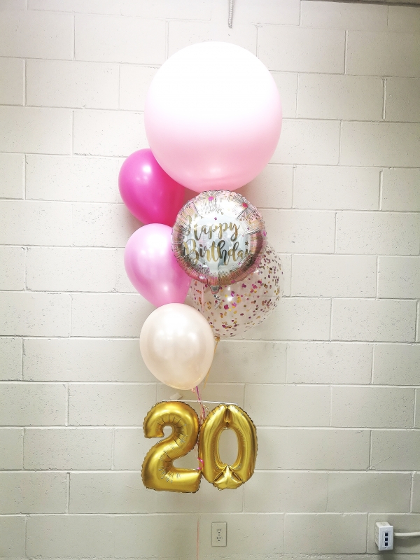 Nova Pick an age balloon Bouquet PINK