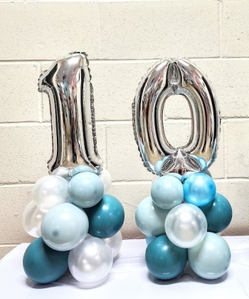 Number Balloon Stand Up 18 Inch Centerpiece Double