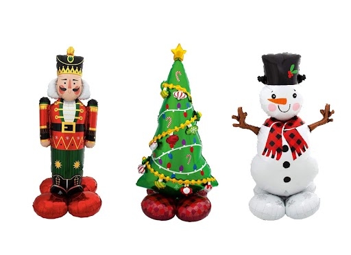 Nutcracker Christmas Tree Snowman Balloon Bundle