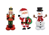 Nutcracker Santa Claus and Snowman Balloon Bundle 