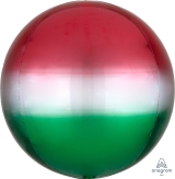 Ombre Orbz Red & Green balloon