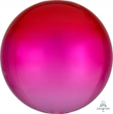 Ombre Orbz Red & Pink balloon