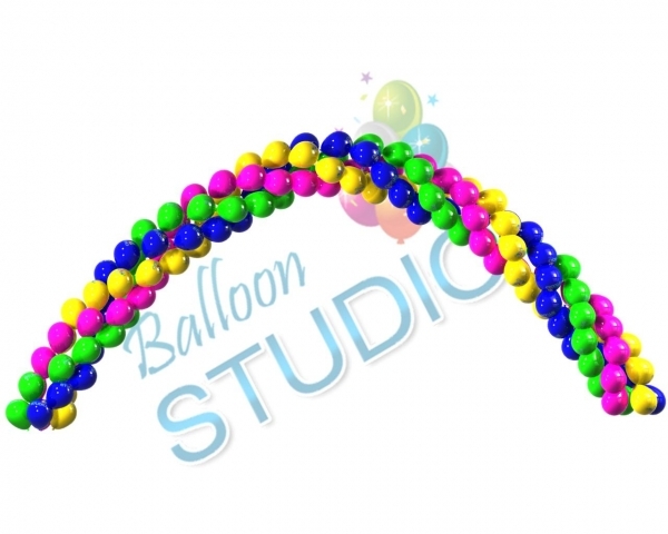 Outdoor 25 Foot Spiral Arch - HELIUM FILLED