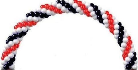 Outdoor 50 Foot Spiral Arch - HELIUM FILLED