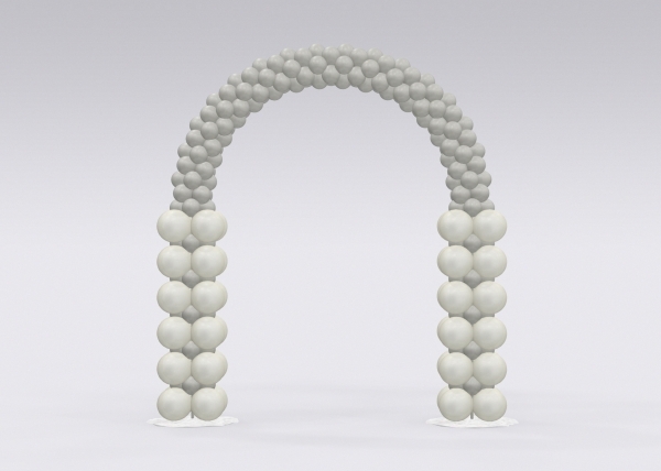 [10x10FT] Luxe Silver Wedding Double Garland Arch - Outdoor