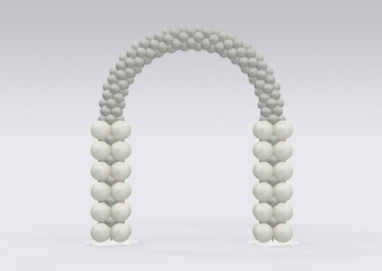 [10x10FT] Luxe Silver Wedding Double Garland Arch - Outdoor