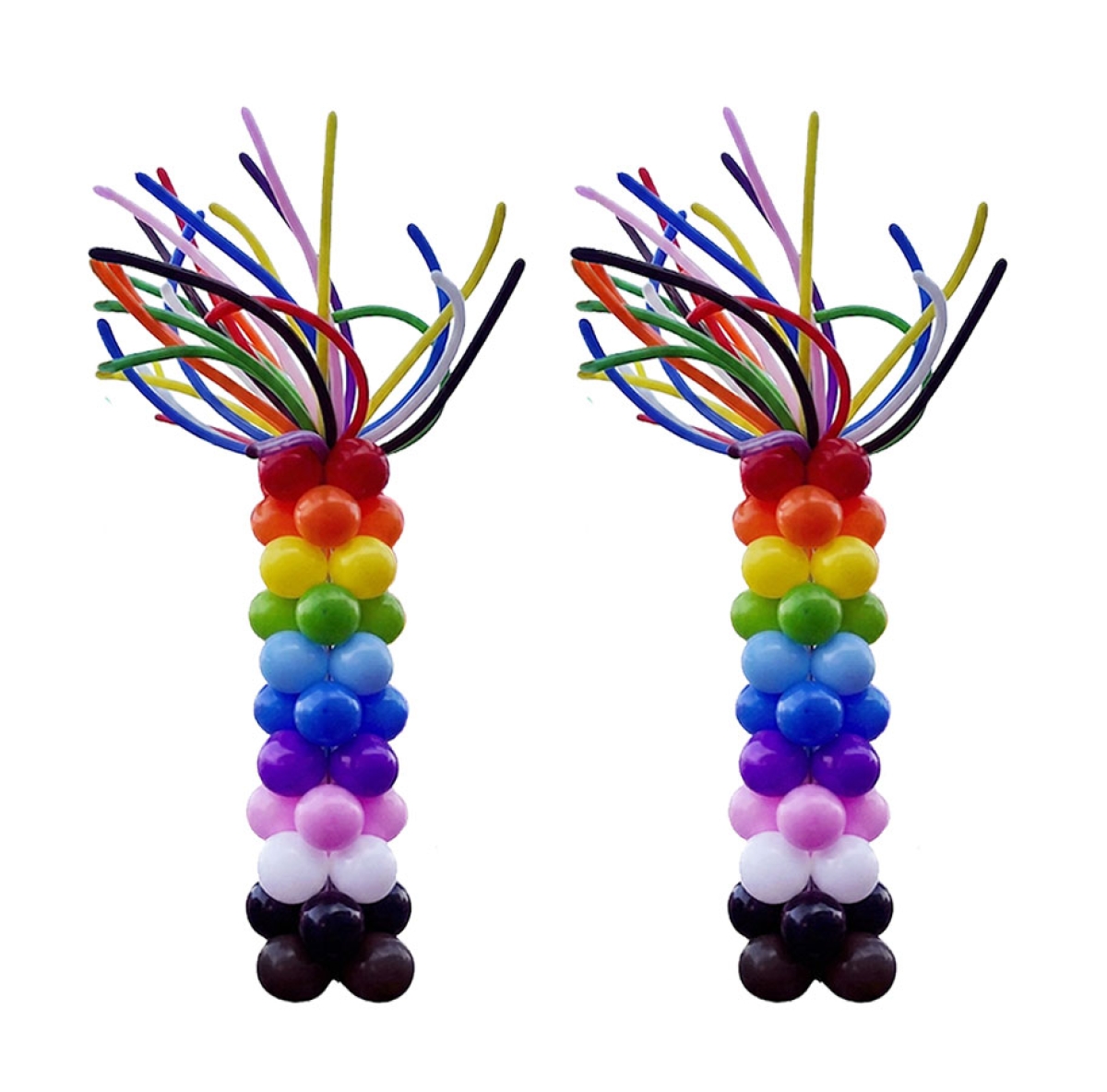 Outdoor Balloon Tower Column Funky Spray 7ft Pair