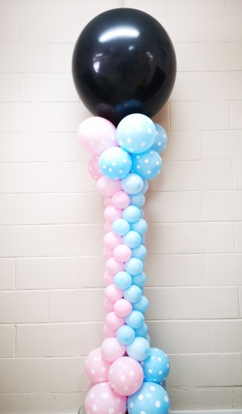 Outdoor Choose Your Side Gender Reveal Column Classic Black