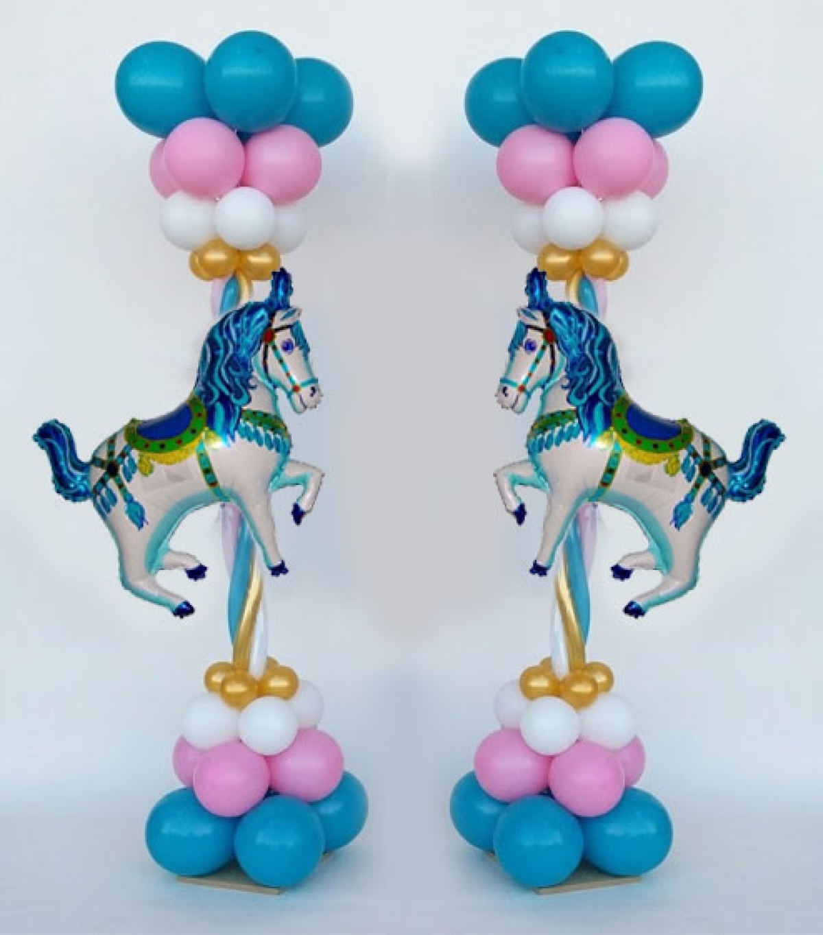 Outdoor Circus Horse Column Pair