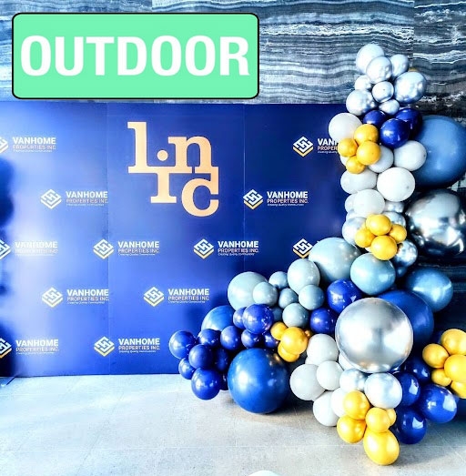 [8x6FT] Organic Custom Colour Floor Spill Base Garland Column - Outdoor