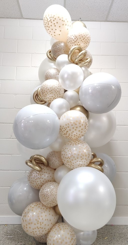 [8FT] Confetti & Blush Garland Column Tower Stand Up - OUTDOOR