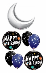 Outer Space Silver Moon Birthday Bouquet