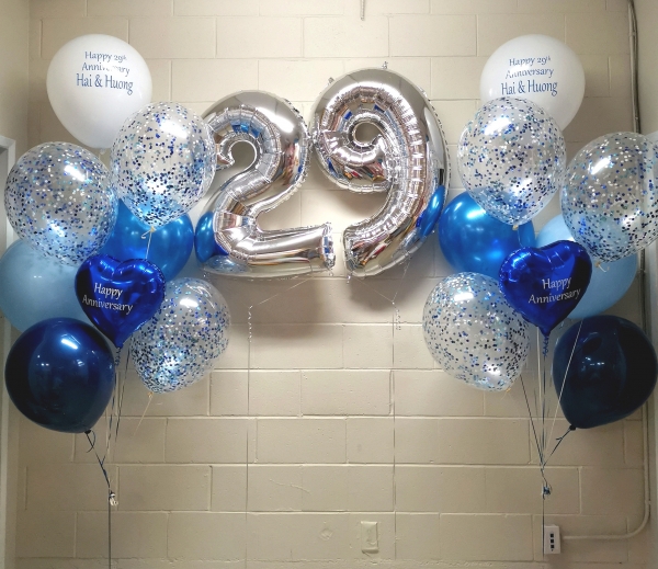 Over Size Age Balloon Bundle Anniversary Custom Print Set