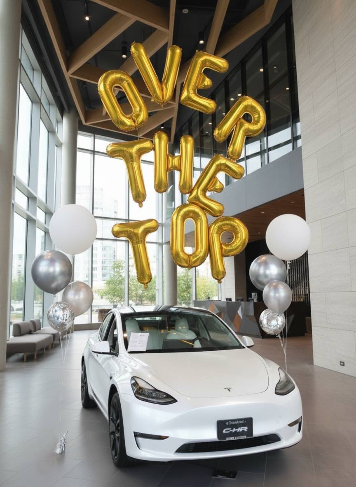 Over the top car dealership set