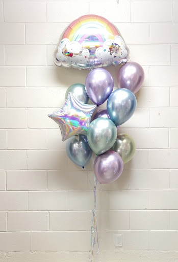 Overly Opalescent Rainbow Holographic Balloon Bouquet