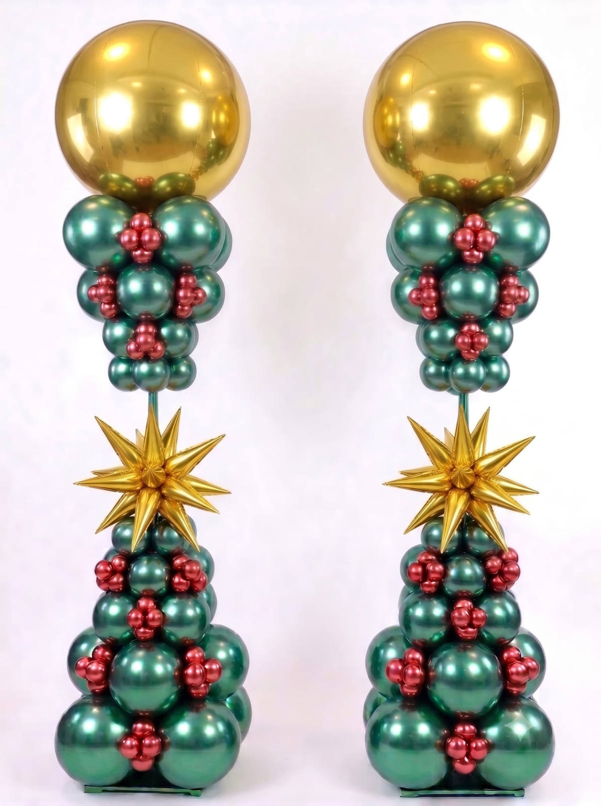 PAIR (x2) 7ft Balloon Column Christmas Decor - Indoor