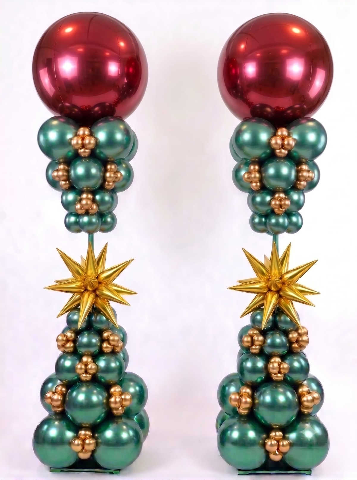 PAIR (x2) 7ft Balloon Column Christmas Decor - Indoor