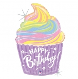 Pastel Birthday Cupcake SuperShape