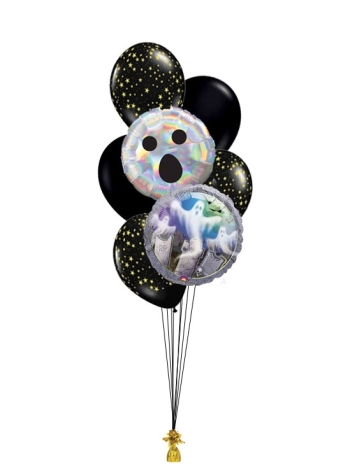 Spooky Ghost Night Balloon Bouquet of 5