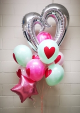 Pastel Hollow Heart & Star Bouquet