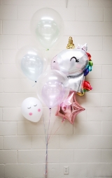 Pastel Jewel Unicorn Balloon in a Balloon