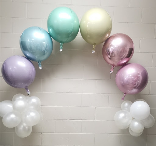 Pastel Magical Orbz Rainbow Balloon Arch