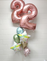 Pastel Stars Pick An Age Balloon Bouquet